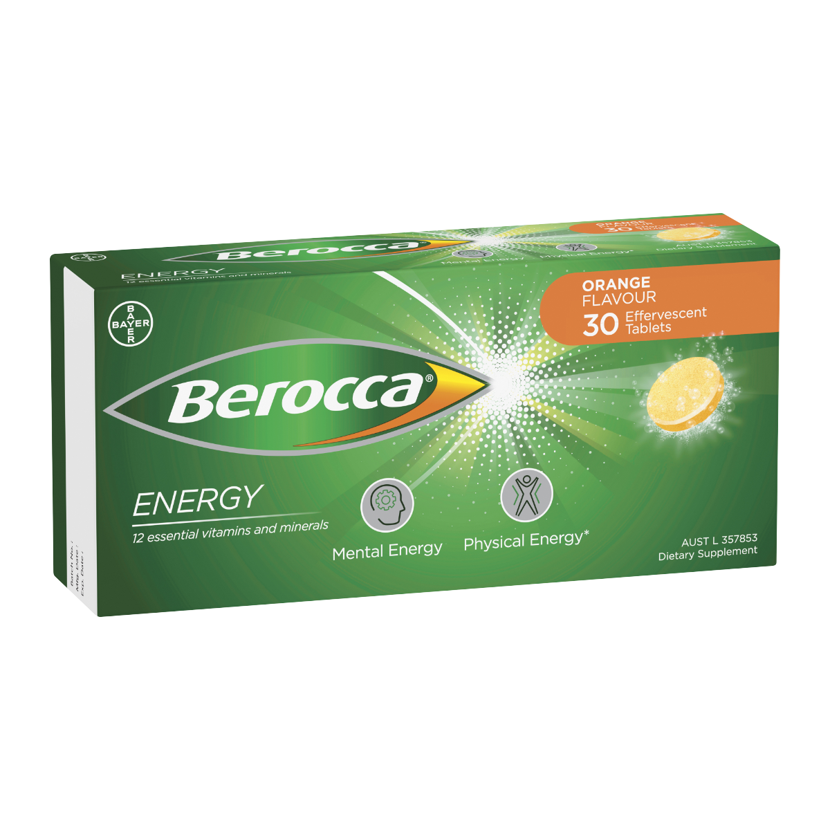 Berocca Orange Effervescent Tablets