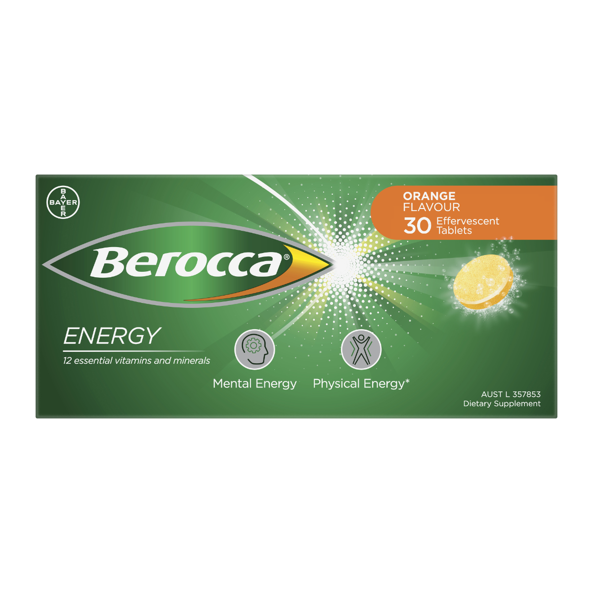 Berocca Orange Effervescent Tablets
