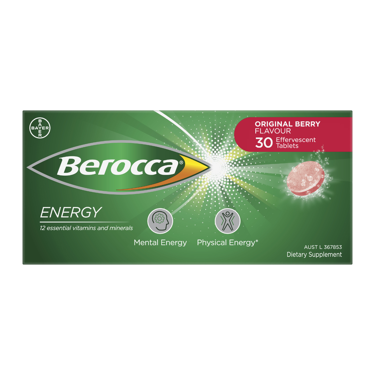 Berocca Original Berry Effervescent Tablets