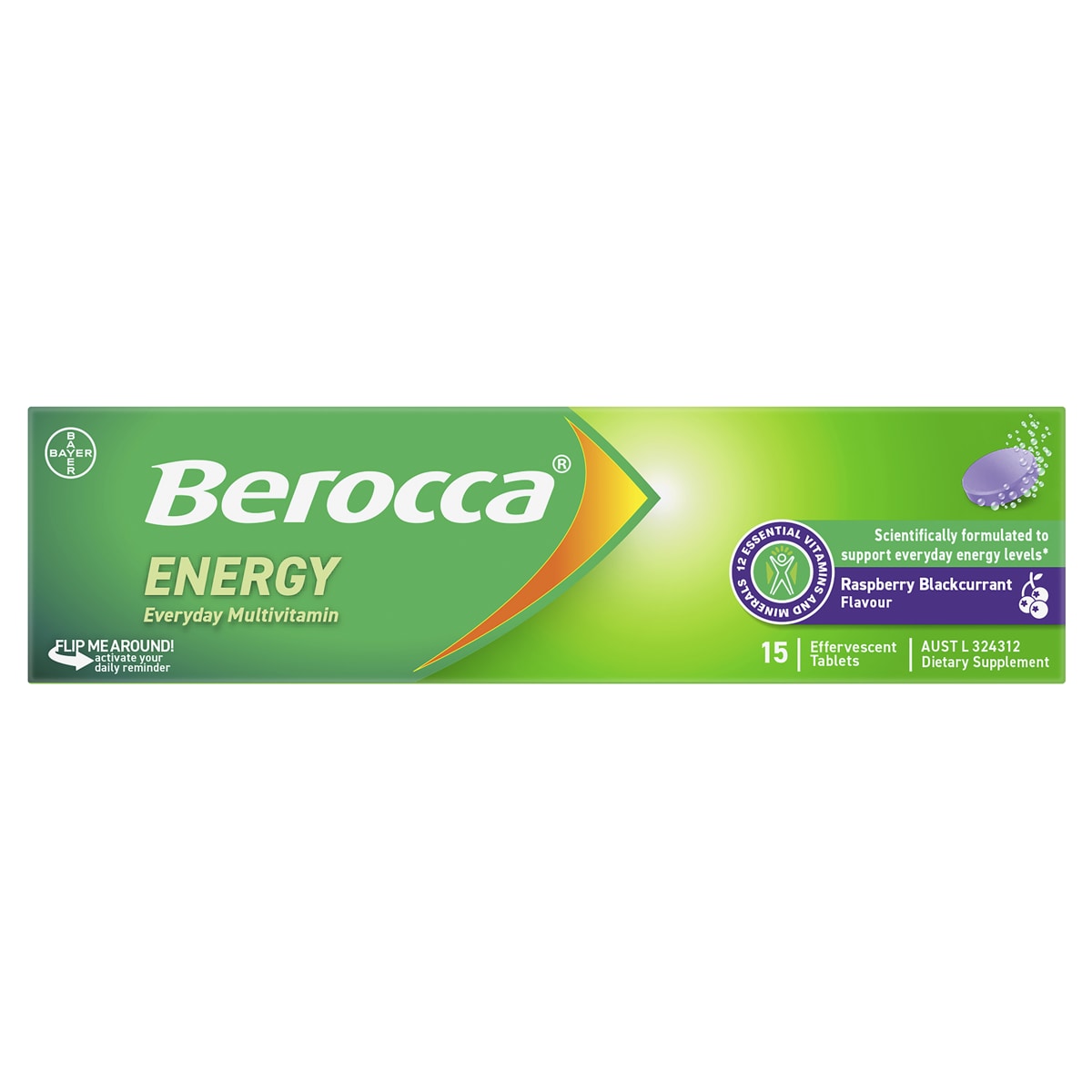 Berocca Energy Raspberry Blackcurrant Effervescent Tablets