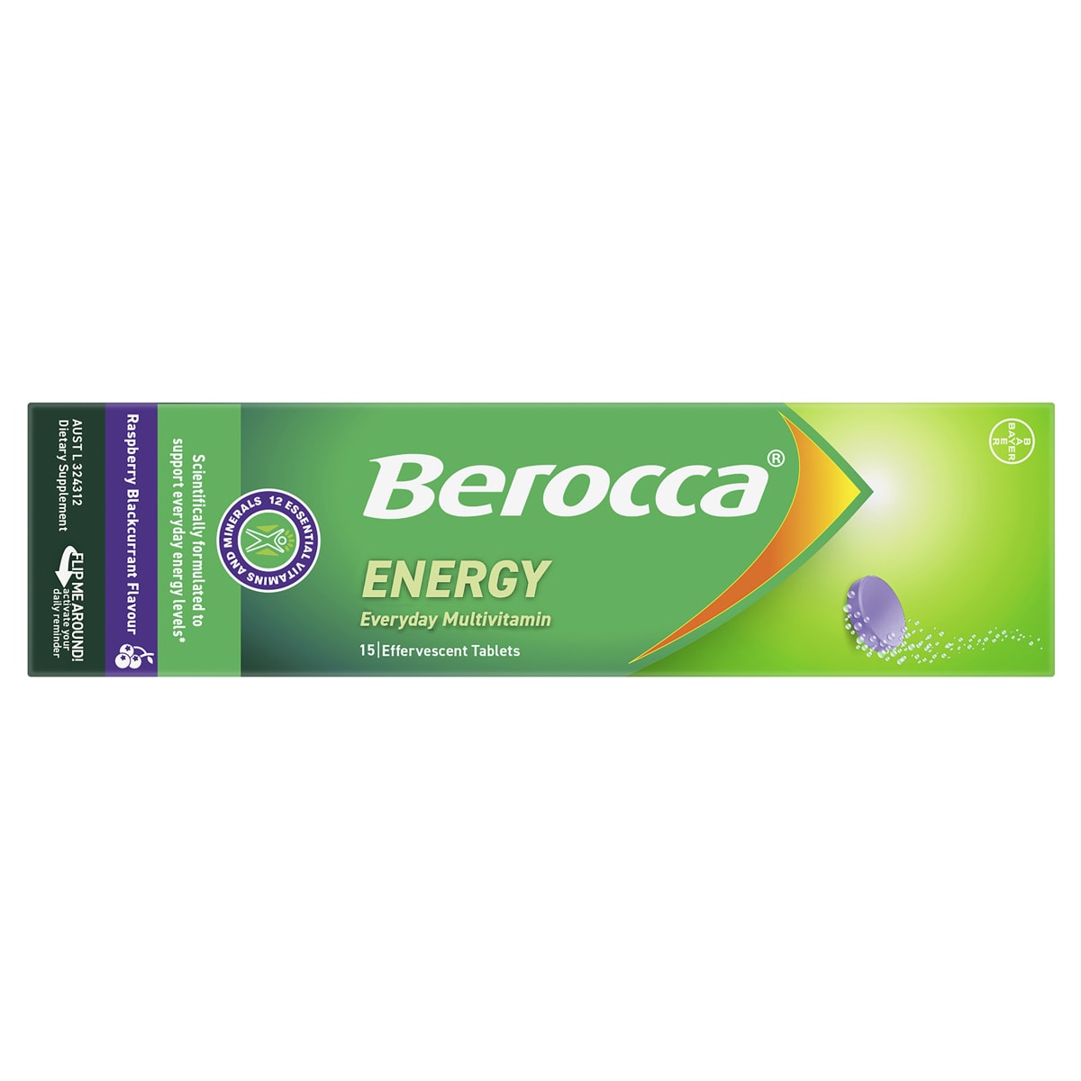 Berocca Energy Raspberry Blackcurrant Effervescent Tablets