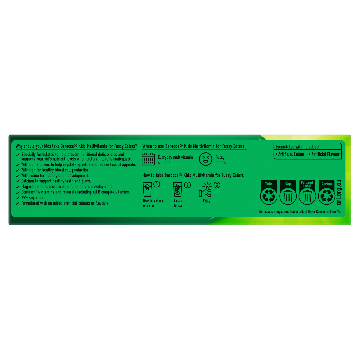 Berocca Kids Multivitamin for Fussy Eaters Effervescent Tablets