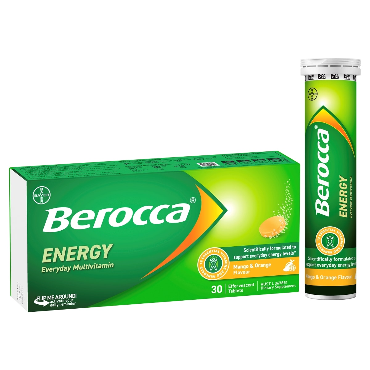 Berocca Mango & Orange Effervescent Tablets