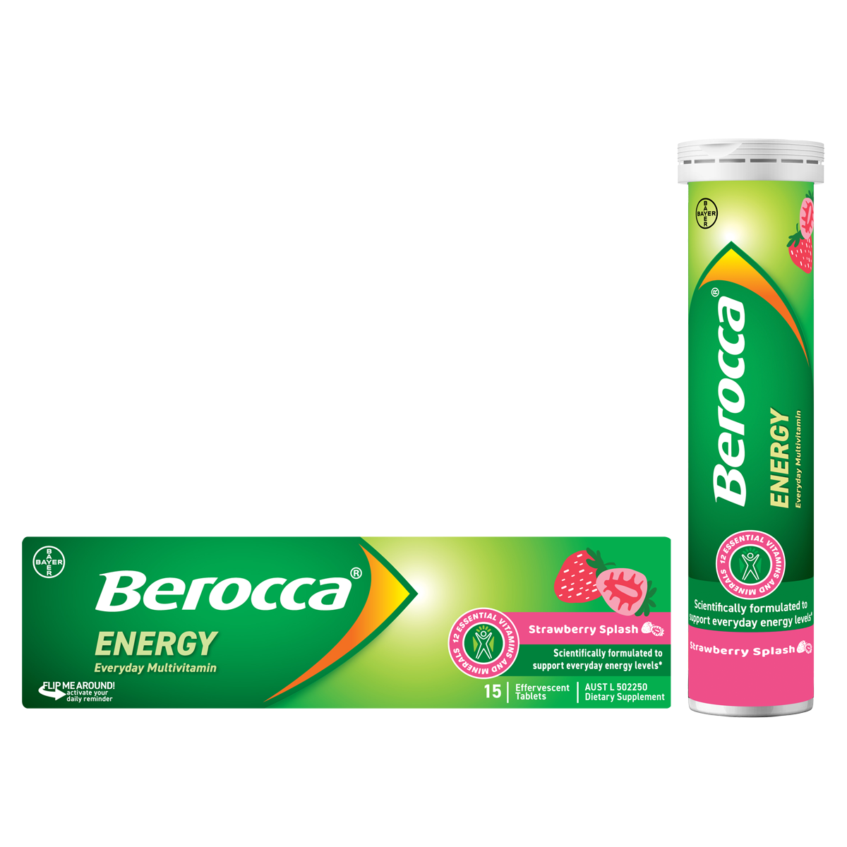 Berocca Energy Effervescent Strawberry Splash