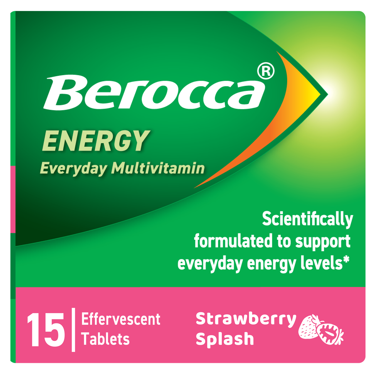 Berocca Energy Effervescent Strawberry Splash